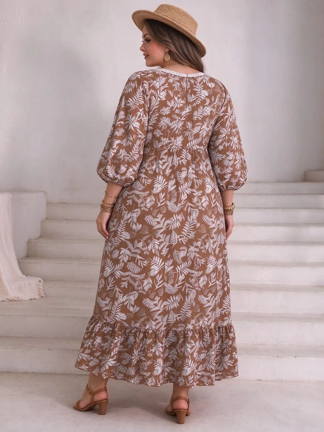 Plus size dames maxi jurk met  - Boho Summer Beach Maxi Dress recensie en prijs