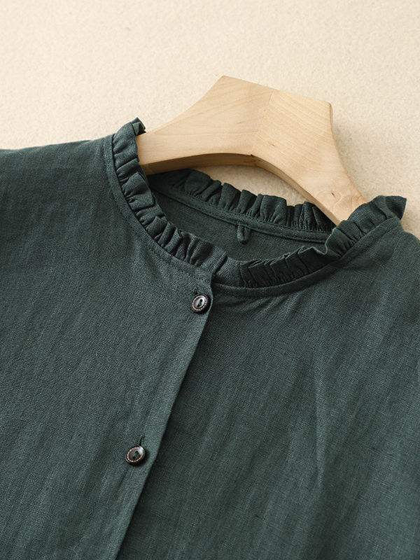 Loszittende, comfortabele kato - Casual Loose Linen Shirt Dress recensie en prijs