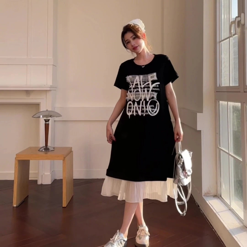 Nieuwe 2026 Zomer vrouwen T-Sh - Korean Style A Line Shirt Dress recensie en prijs