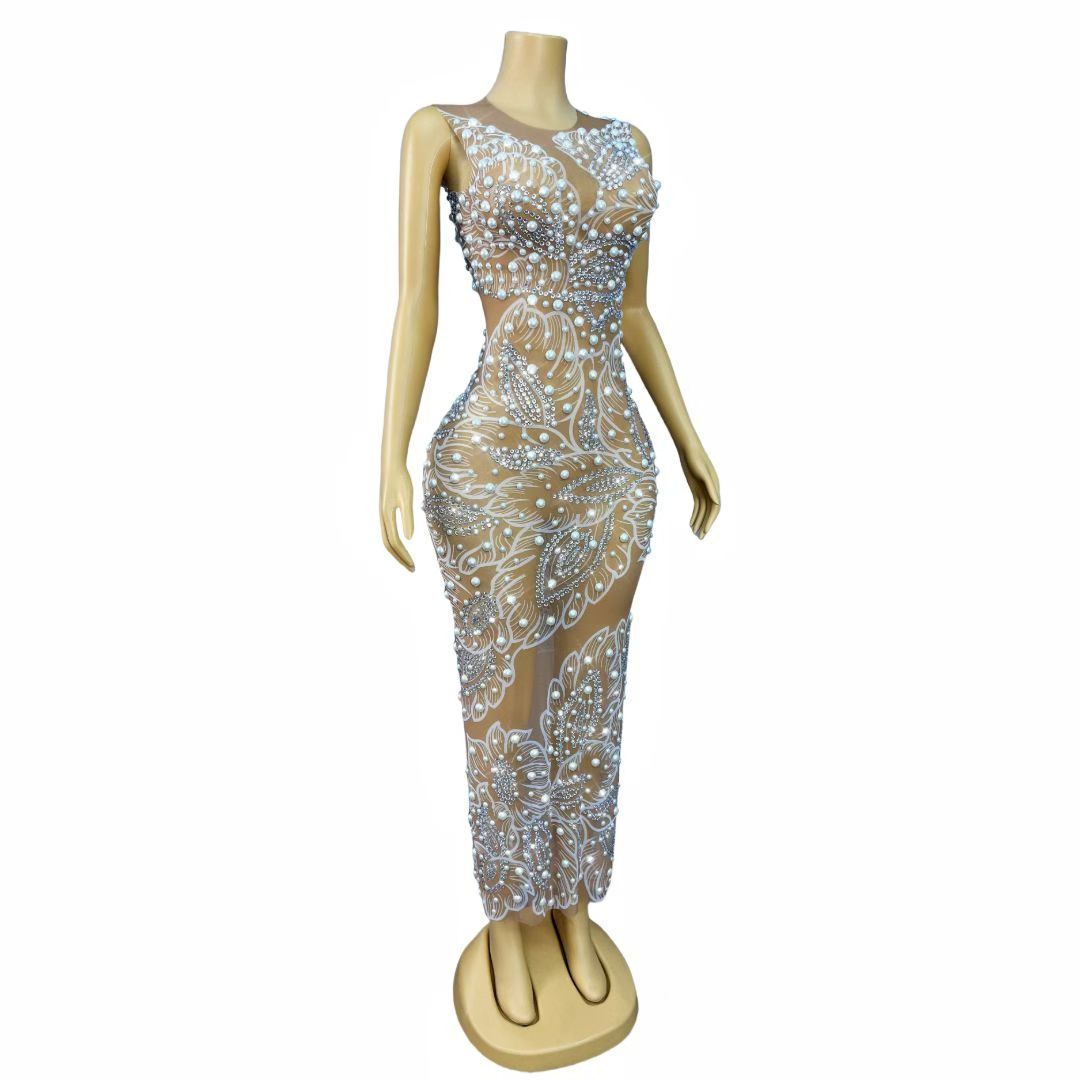 Vrouwen Luxe Verjaardag Vieren - Sparkly Rhinestone Club Party Dress recensie en prijs