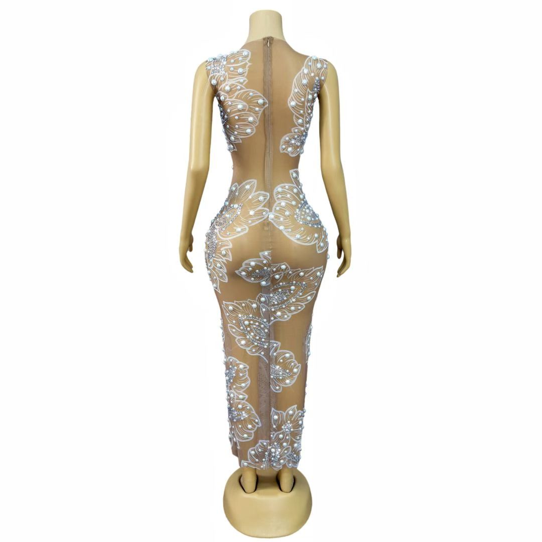 Vrouwen Luxe Verjaardag Vieren - Sparkly Rhinestone Club Party Dress recensie en prijs