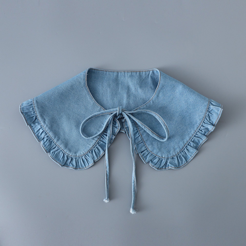 Zoete blauwe denim ruches, los - Blouses recensie en prijs