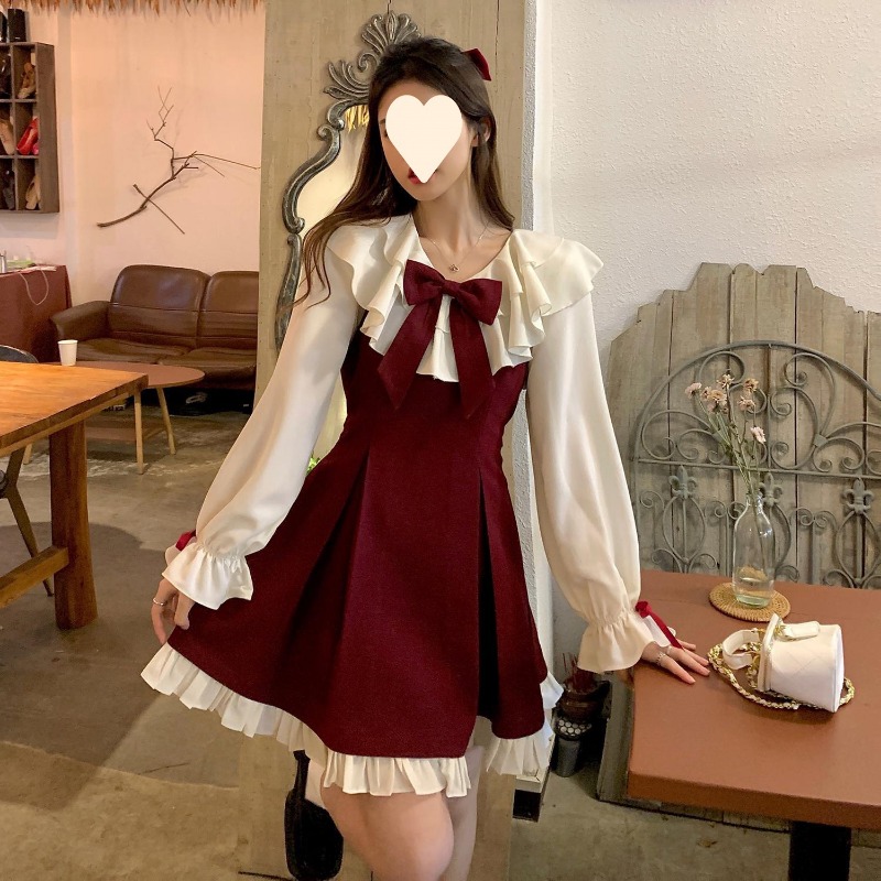 2025 Nieuwe Koreaanse Zoete Le - Korean Style A Line Shirt Dress recensie en prijs