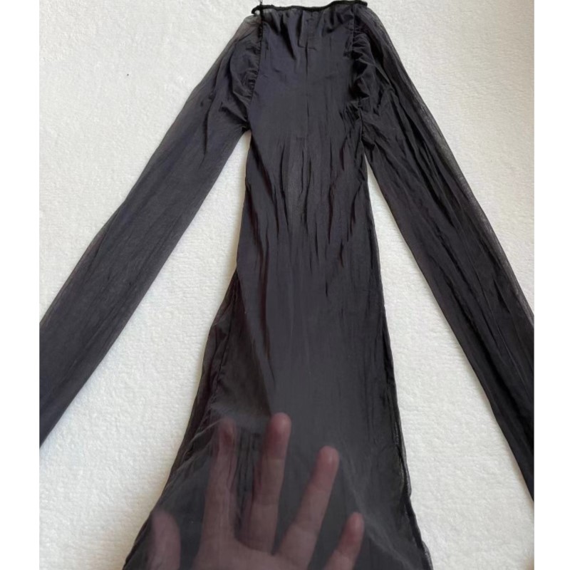 Transparante gladde sexy bodys - Sexy Mesh Sheer Bodycon Dress recensie en prijs