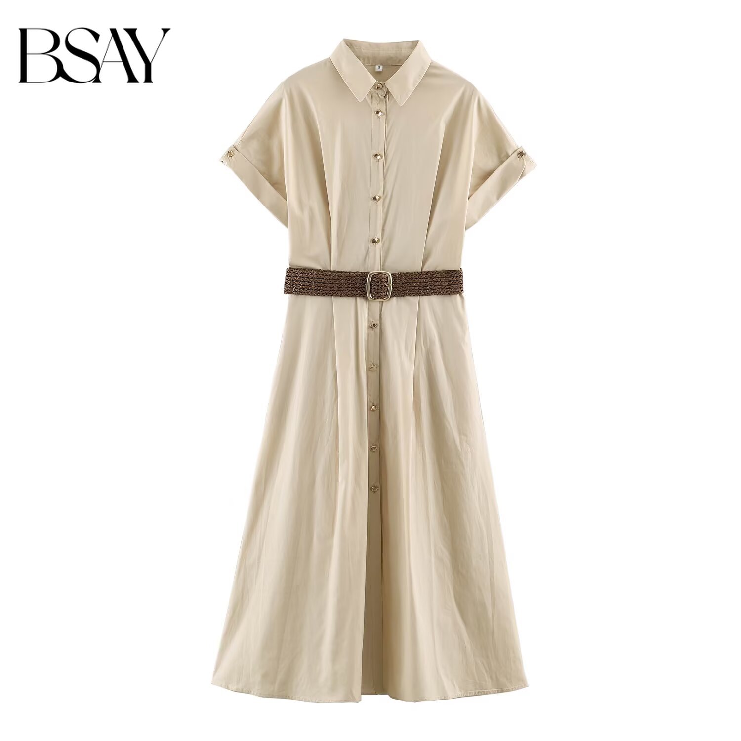 BSAY Koreaans stijl shirtjurk  - Korean Style A Line Shirt Dress recensie en prijs